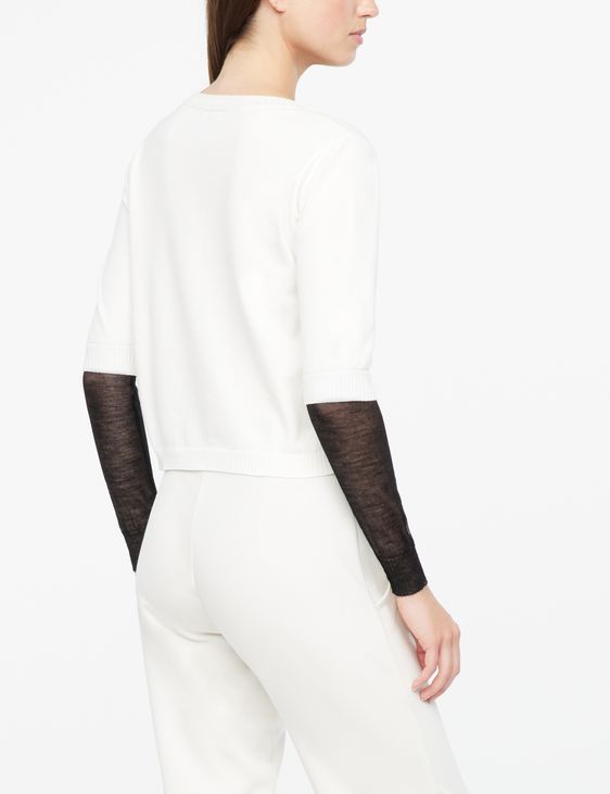 Sarah Pacini Cropped cardigan - veil layer