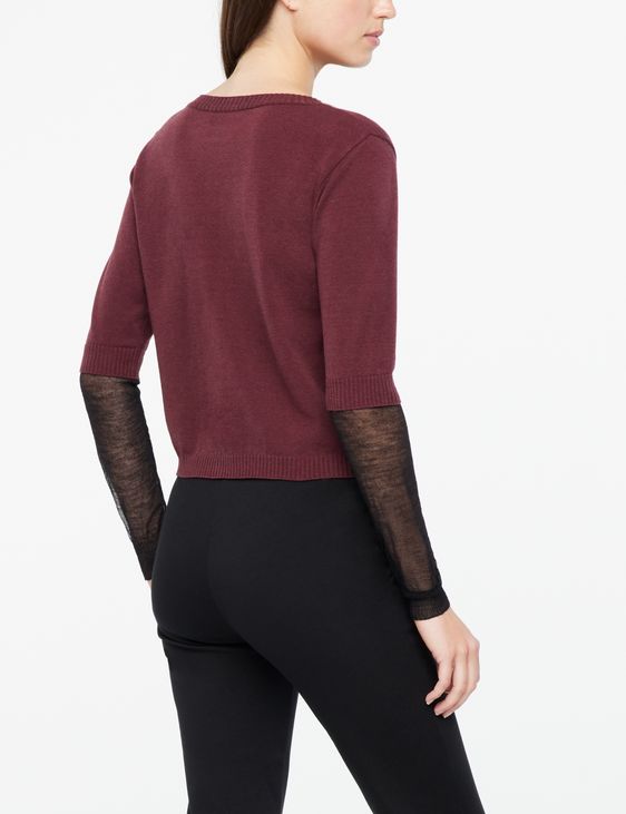 Sarah Pacini Cropped cardigan - veil layer