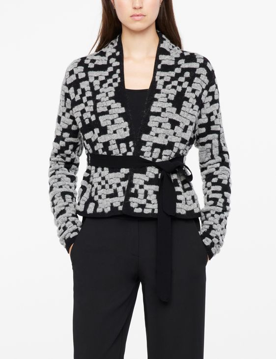 Sarah Pacini Cardigan jacquard - QR code