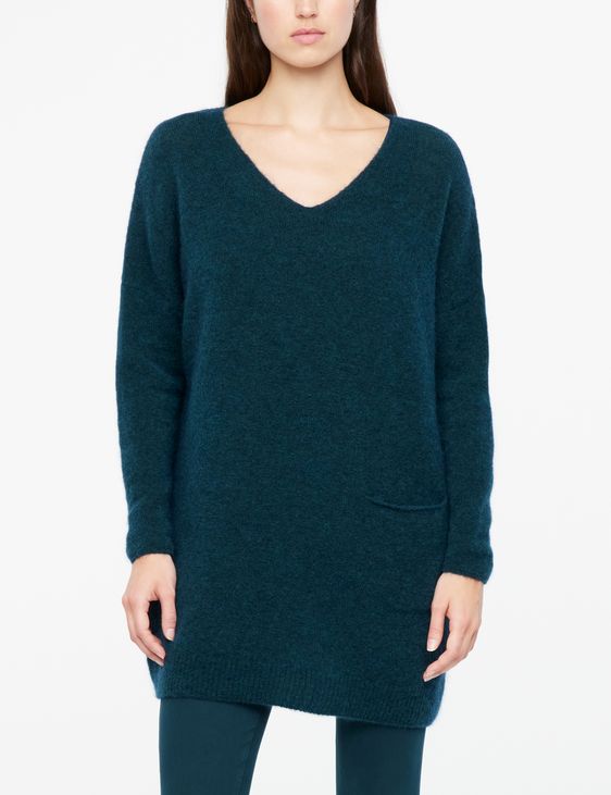 Sarah Pacini Pull col en V - mohair-mérinos