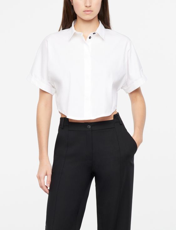 Sarah Pacini Chemise courte - popeline de coton