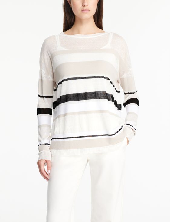 Sarah Pacini Striped sweater - translucent