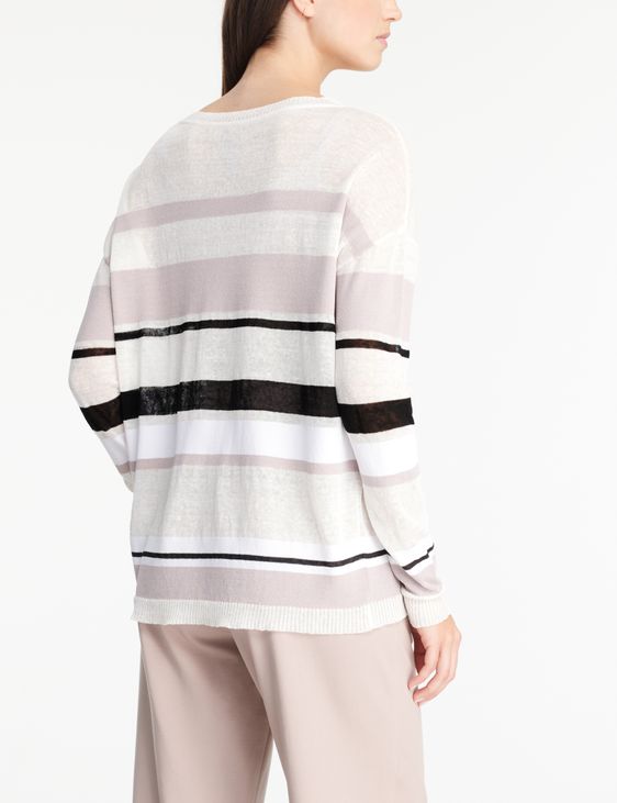 Sarah Pacini Striped sweater - translucent
