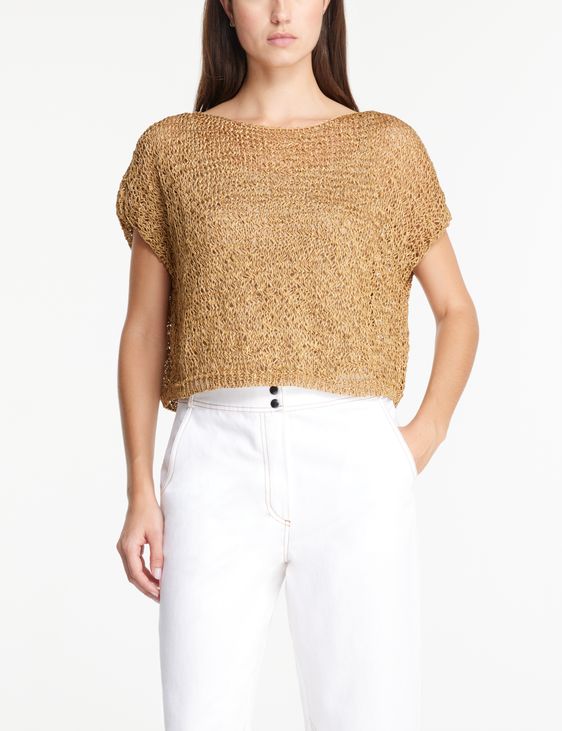 Sarah Pacini Sheer sweater - cap sleeves