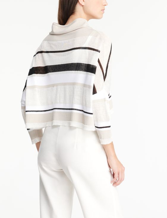 Sarah Pacini Striped sweater - funnel neck