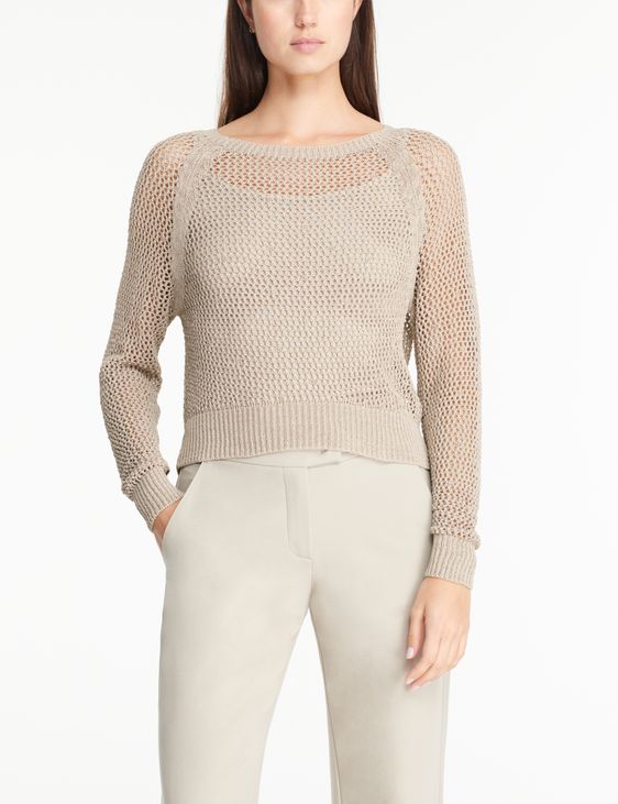 Sarah Pacini Mesh sweater - cropped
