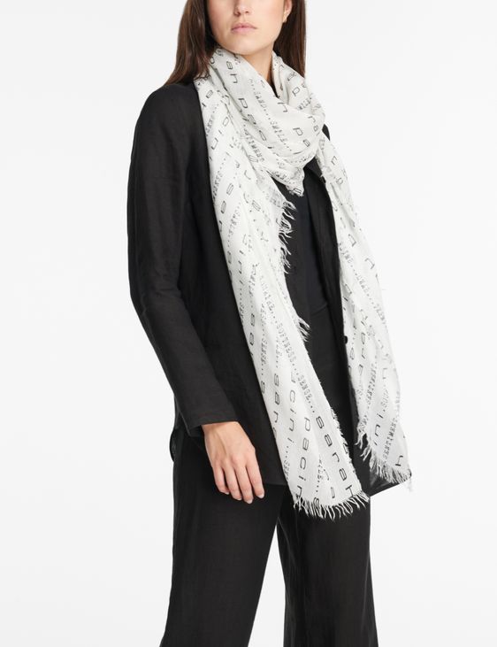 Sarah Pacini Modal-silk scarf - signature