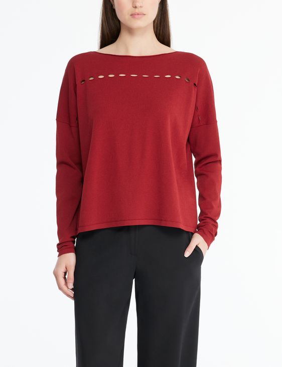 Sarah Pacini Openwork sweater - boatneck