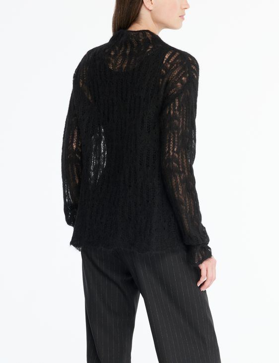 Sarah Pacini Funnelneck sweater - lace knit
