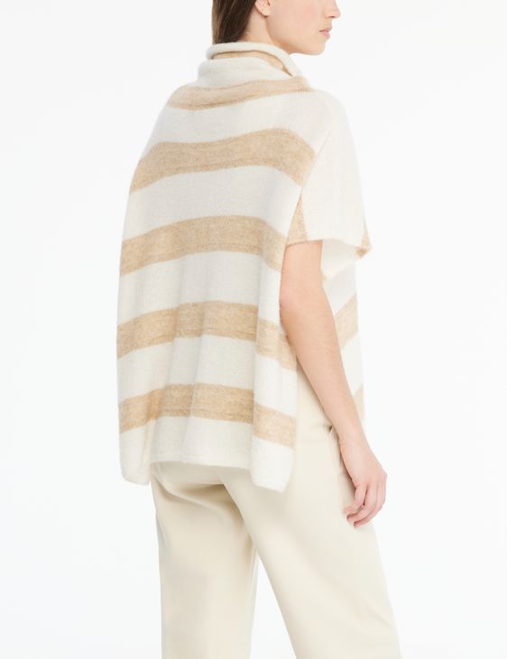 Sarah Pacini Poncho sweater - stripes