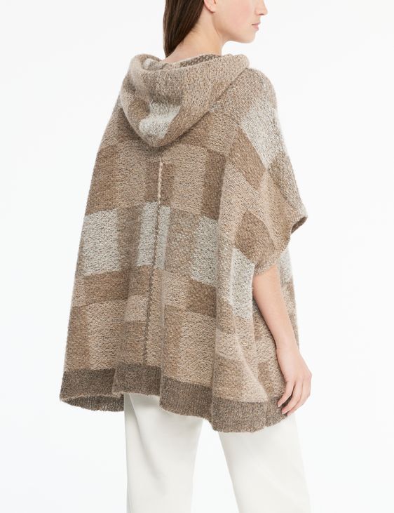 Sarah Pacini Poncho rustique - À carreaux