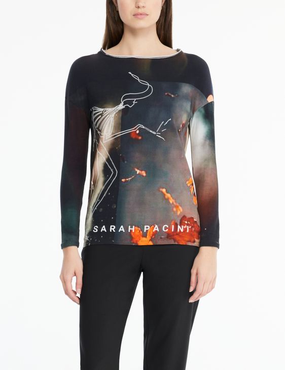 Sarah Pacini T-shirt féerique - col bateau