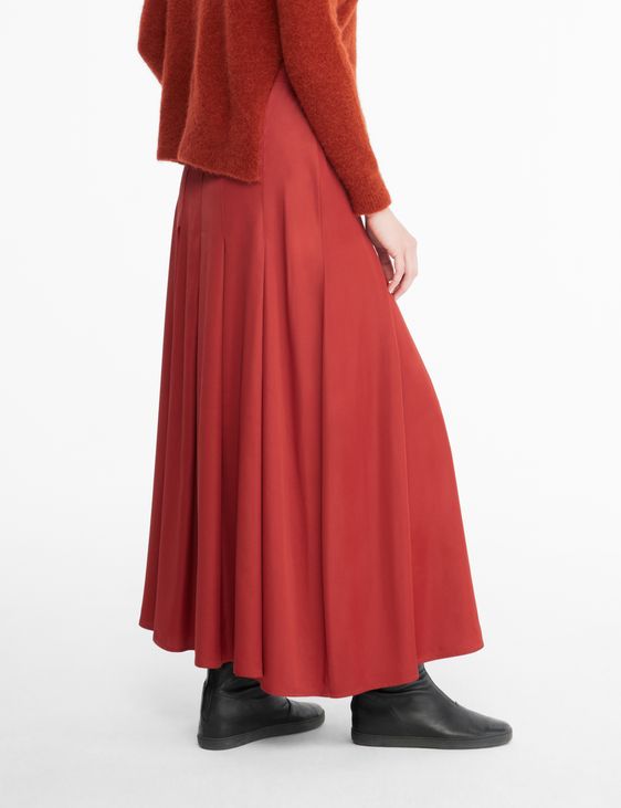 Sarah Pacini Jupe plissée - satin de laine