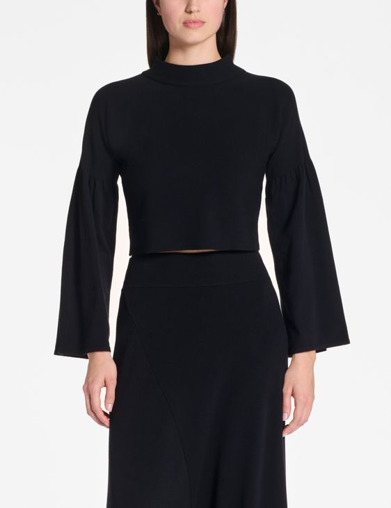 Sarah Pacini Cropped sweater – tulip sleeves
