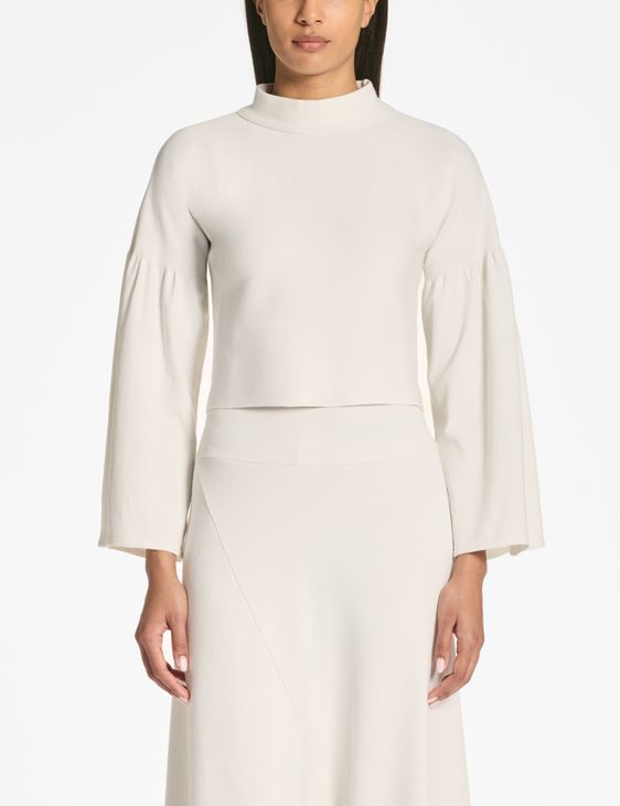 Sarah Pacini Cropped sweater – tulip sleeves