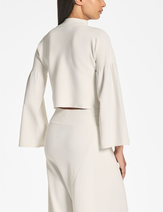 Sarah Pacini Cropped sweater – tulip sleeves