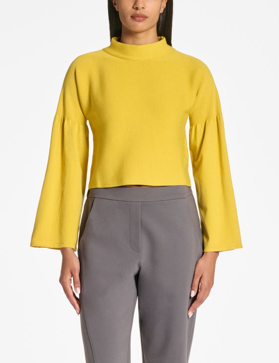 Sarah Pacini Cropped sweater – tulip sleeves