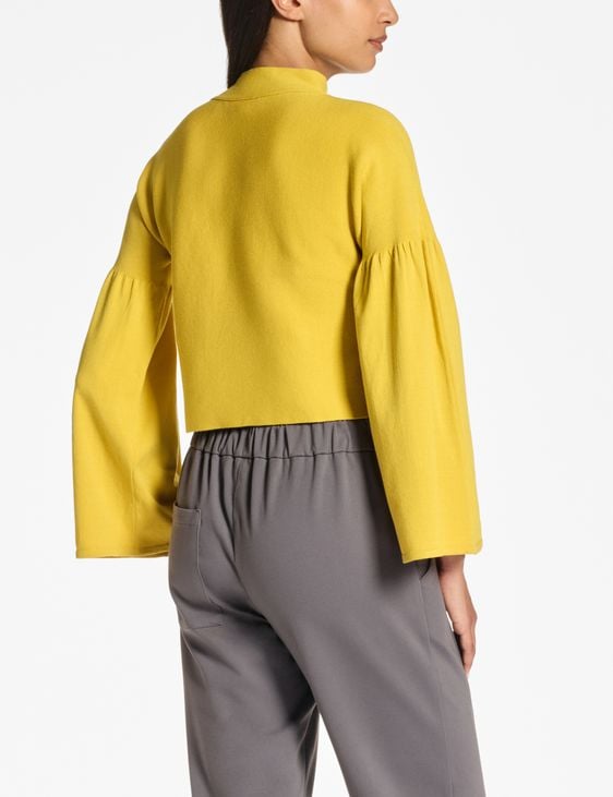 Sarah Pacini Cropped sweater – tulip sleeves