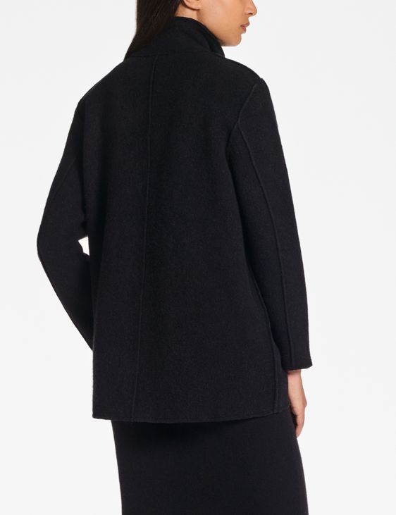 Sarah Pacini Merino Mantel – Coupé-Netz-Verarbeitung