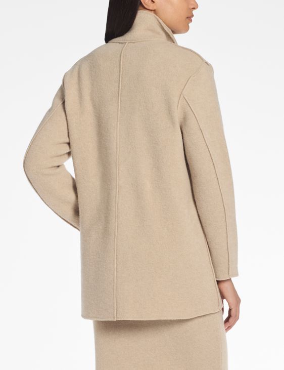 Sarah Pacini Merino Mantel – Coupé-Netz-Verarbeitung