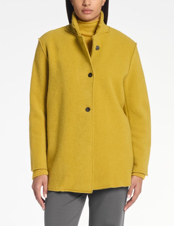 Sarah Pacini Merino Mantel – Coupé-Netz-Verarbeitung