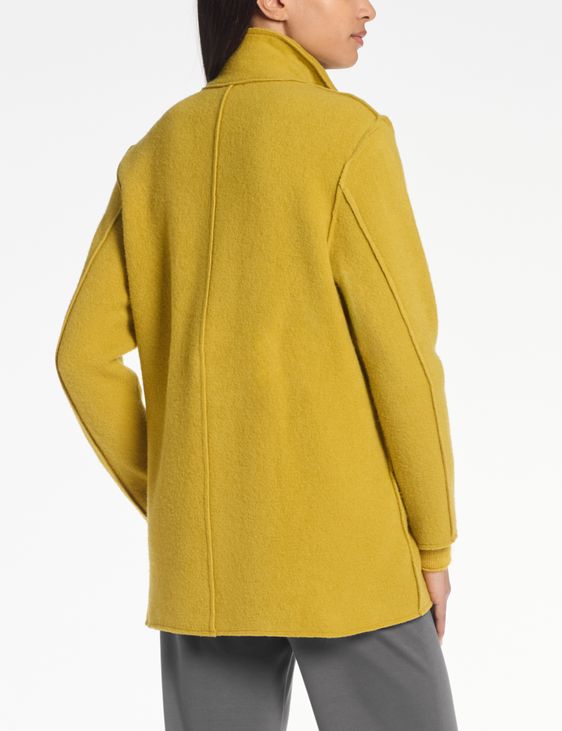 Sarah Pacini Merino Mantel – Coupé-Netz-Verarbeitung