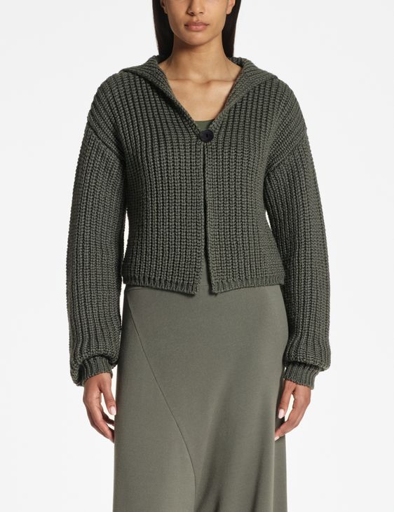 Sarah Pacini Cropped cardigan – rib expressions