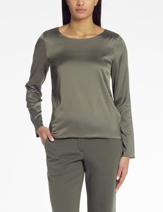 Sarah Pacini Satin-Oberteil