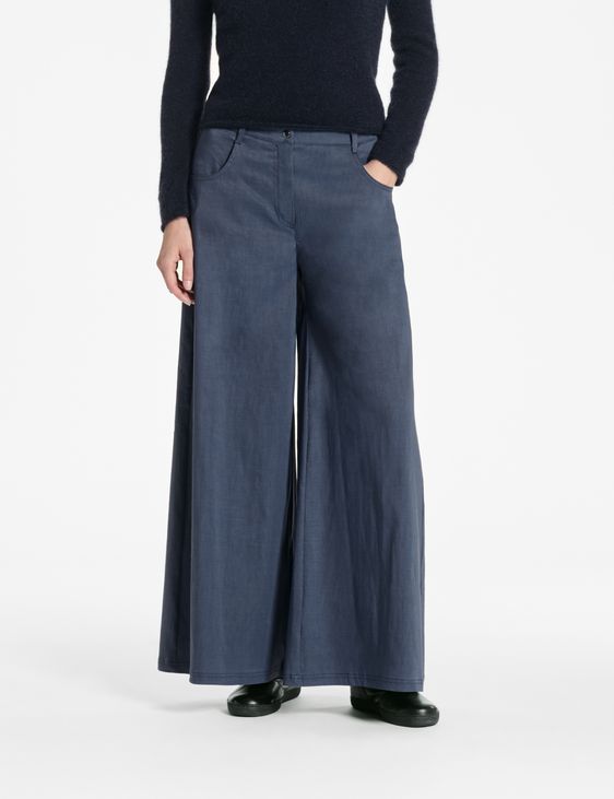 Sarah Pacini Hose aus Stretch-Leinen – ausgestellt
