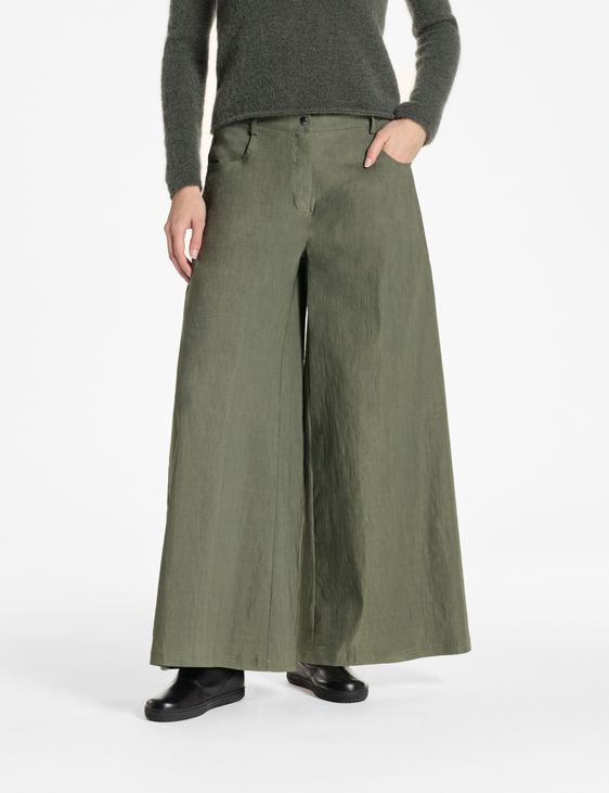 Sarah Pacini Hose aus Stretch-Leinen – ausgestellt