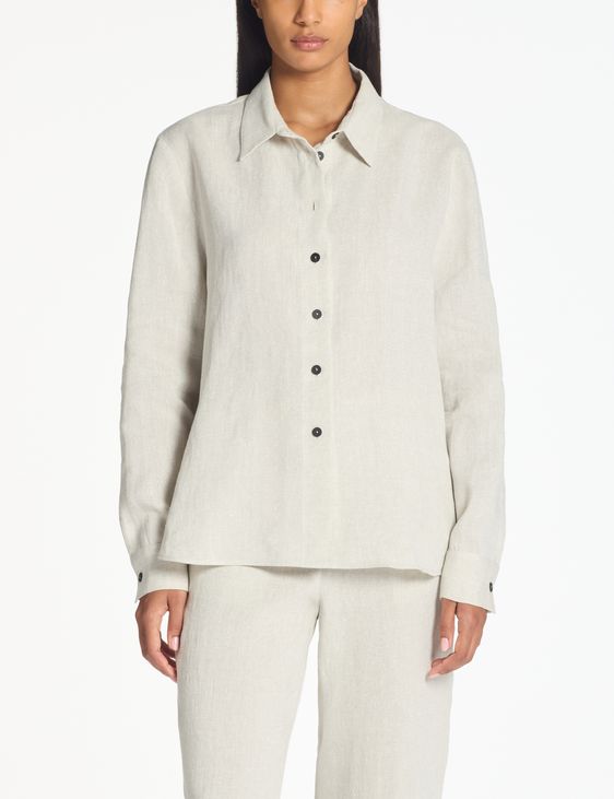 Sarah Pacini Naël shirt – shimmering linen