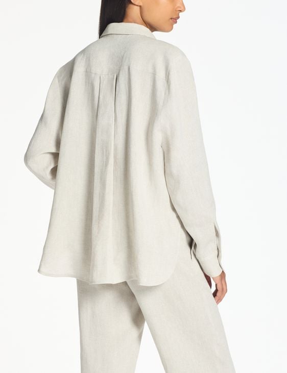Sarah Pacini Naël shirt – shimmering linen