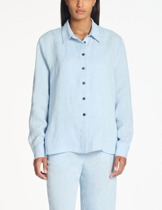 Sarah Pacini Naël shirt – shimmering linen