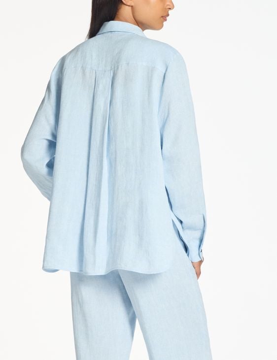 Sarah Pacini Naël shirt – shimmering linen
