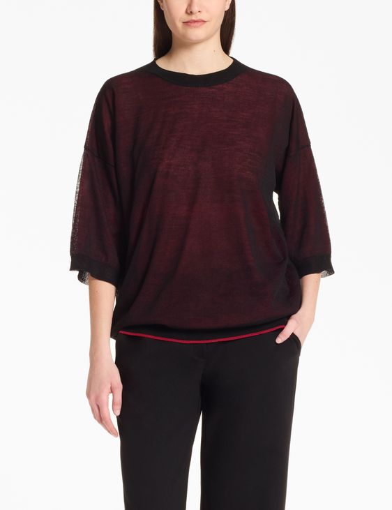 Sarah Pacini Relaxed Sweater – layered voile