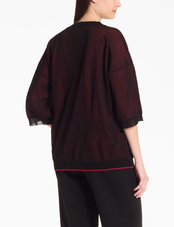 Sarah Pacini Relaxed Sweater – layered voile