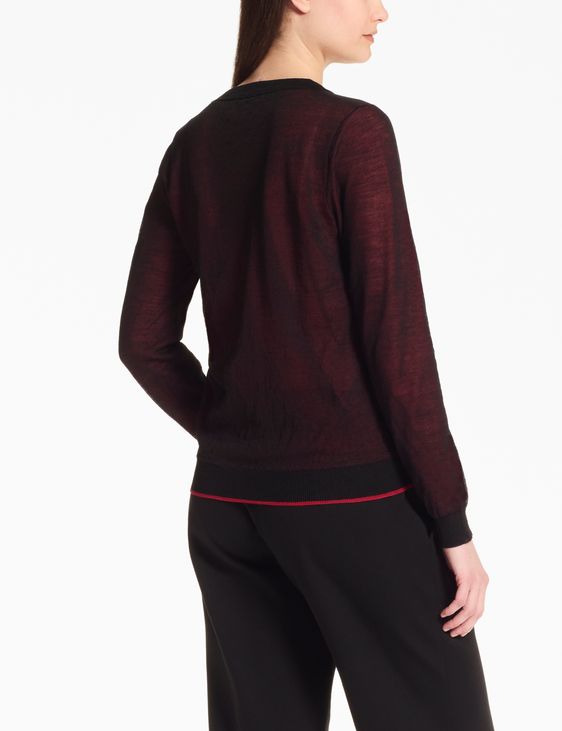 Sarah Pacini V-neck sweater – layered voile