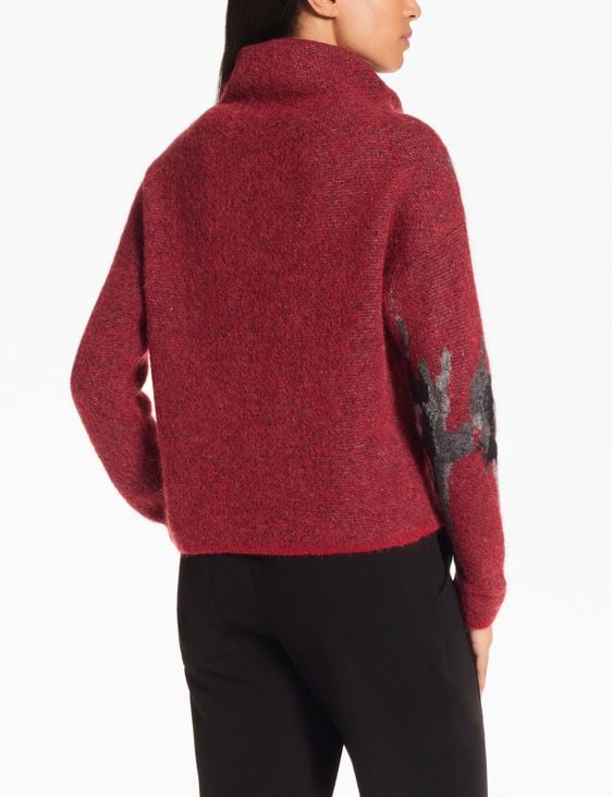 Sarah Pacini Funnel neck sweater – jacquard