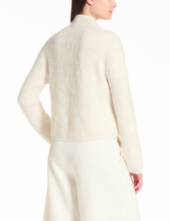 Sarah Pacini Cropped cardigan – plush jacquard