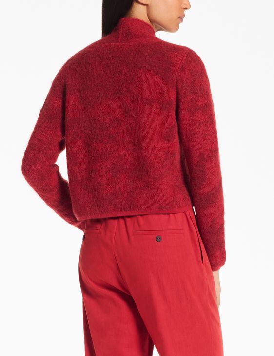 Sarah Pacini Cropped cardigan – plush jacquard