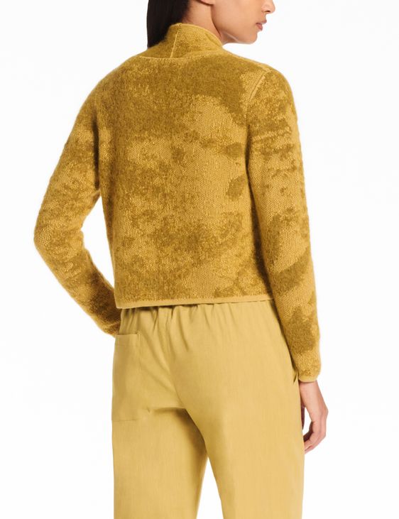 Sarah Pacini Cropped cardigan – plush jacquard