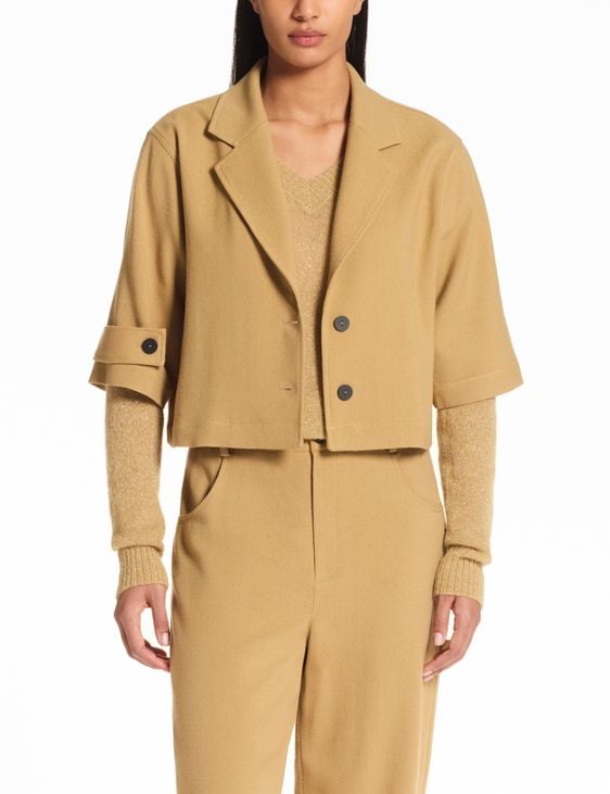 Sarah Pacini Taillierte Jacke – Wollkrepp