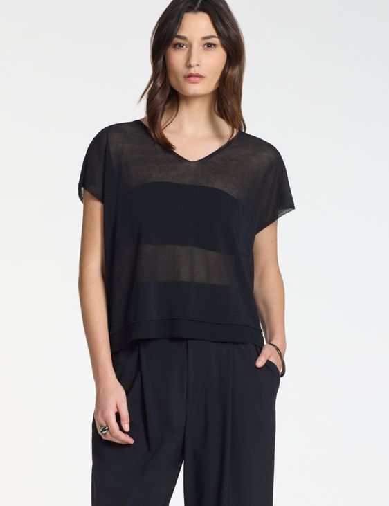 Sarah Pacini V-neck sweater – Mako cotton