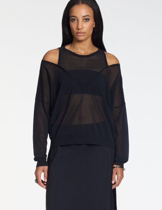 Sarah Pacini Oversized sweater – trompe-l'œil
