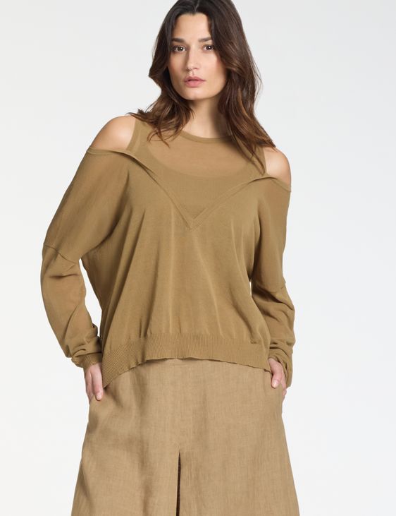Sarah Pacini Oversized trui – trompe-l’œil