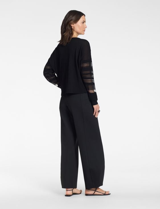 Sarah Pacini Crew neck sweater – openwork