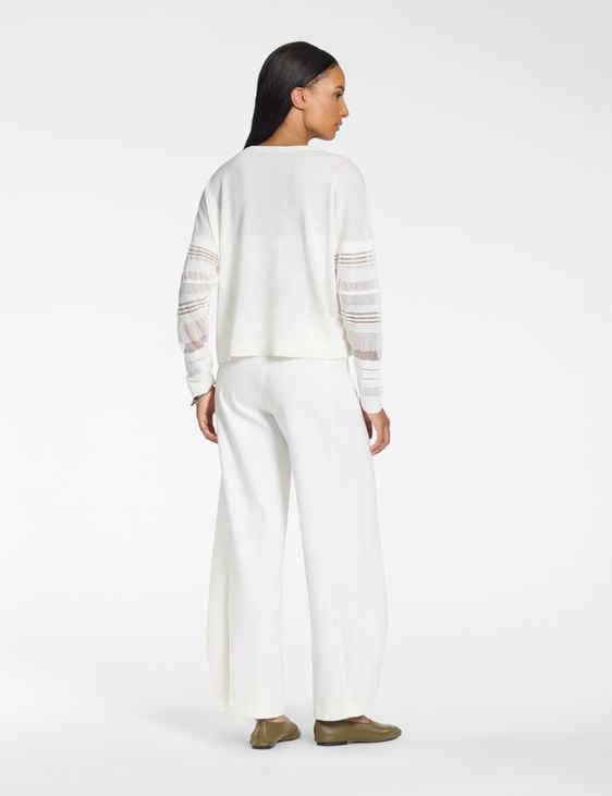 Sarah Pacini Crew neck sweater – openwork
