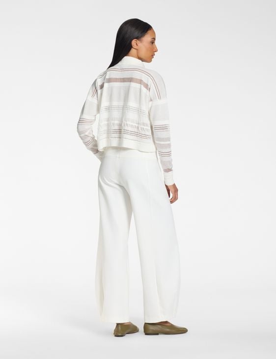 Sarah Pacini Cropped shirt – stripes