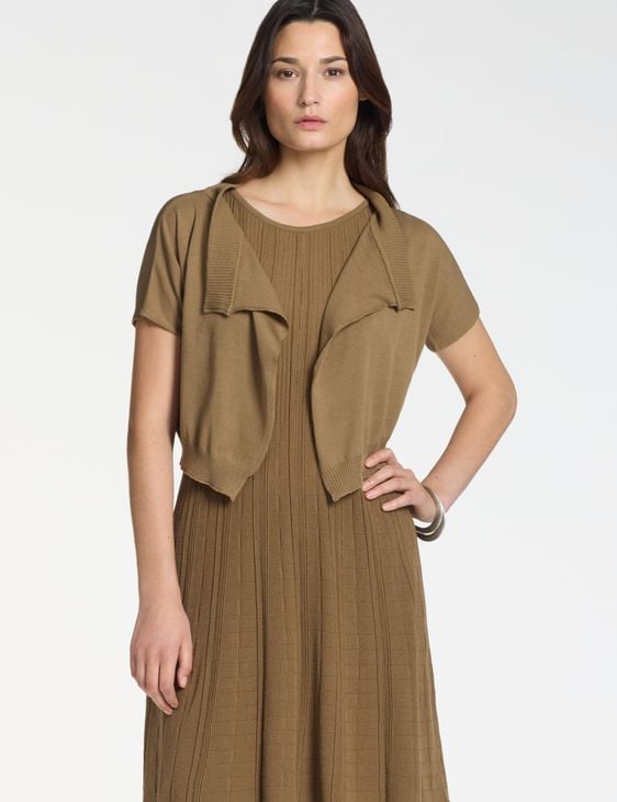 Sarah Pacini Short-sleeve cardigan – cotton