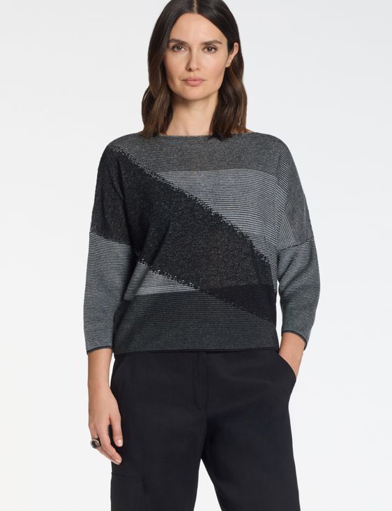 Sarah Pacini Boatneck sweater – jacquard